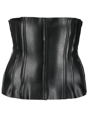 Norma Kamali corset Grace à effet brillant - Noir