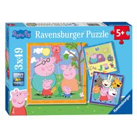 Ravensburger Familie en vrienden van peppa pig legpuzzel, 3x49st.