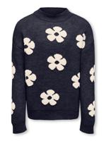 Kids ONLY winter sweater meisjes - blauw - KogNaja - regular fit, gebreid