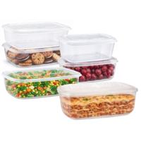 Plasticforte Vershoudbakjes set Classic - 6x stuks - vriezer / magnetron - kunststof - diverse maten