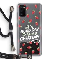 Don't forget to have a great day: Samsung Galaxy A41 Transparant Hoesje met koord