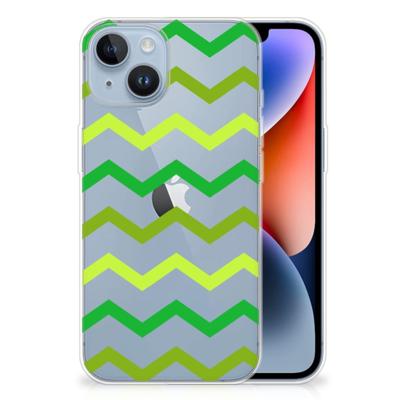 Apple iPhone 14 | TPU bumper | Zigzag Groen