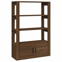 vidaXL Dressoir 80x30x119,5 cm bewerkt hout bruin eikenkleur - thumbnail