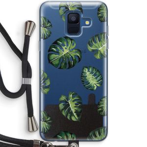 Tropische bladeren: Samsung Galaxy A6 (2018) Transparant Hoesje met koord