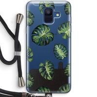 Tropische bladeren: Samsung Galaxy A6 (2018) Transparant Hoesje met koord