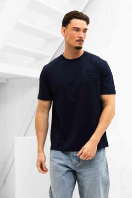 Lacoste Jersey T-Shirt Heren Donkerblauw - Maat L - Kleur: Donkerblauw | Soccerfanshop