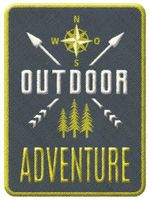Moses opstrijkpatch Outdoor Adventure 6,5 x 4,5 cm grijs/groen - thumbnail
