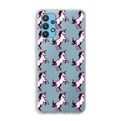 Musketon Unicorn: Samsung Galaxy A32 4G Transparant Hoesje