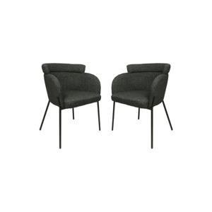 Eetkamerstoel Luca Antraciet/Zwart - Set van 2
