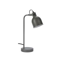 Tafellamp/bureaulampje grijs metaal 38 cm   -