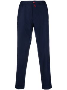 Kiton pantalon fuselé à taille élastiquée - Bleu