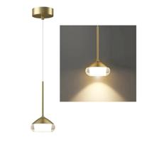 Artdelight Hanglamp Phoenix 1 lichts Ø 12 cm mat goud - thumbnail