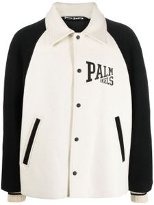 Palm Angels veste bomber University en laine vierge - Tons neutres