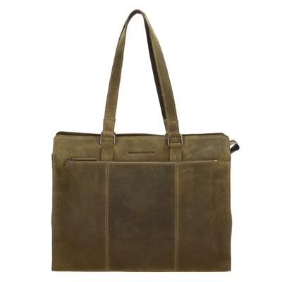 Hide & Stitches Idaho Laptopbag 15,6 inch-Olive