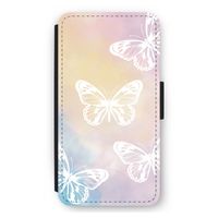 White butterfly: iPhone 12 mini Flip Hoesje