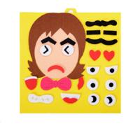 DIY emotie puzzel speelgoed creatieve non-woven gezichtsuitdrukking stickers Kids educatieve leren speelgoed (moeder)