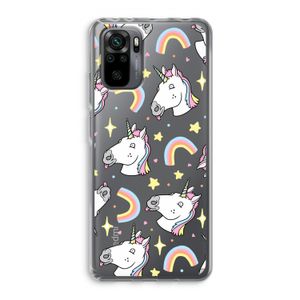 Rainbow Unicorn: Xiaomi Redmi Note 10 Pro Transparant Hoesje