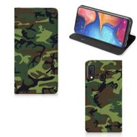 Samsung Galaxy A20e | Hoesje met Magneet | Army Dark