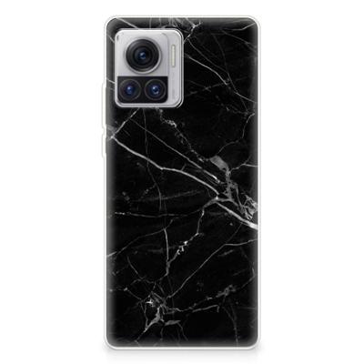 Motorola Moto X30 Pro | TPU | Siliconen hoesje | Marmer Zwart - Origineel Cadeau Vader