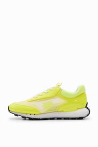 Runner sneakers met transparante onderdelen - YELLOW - 38