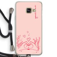 Love is in the air: Samsung Galaxy A3 (2016) Transparant Hoesje met koord