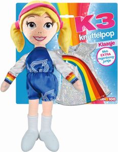 K3 knuffelpop met extra jurkje Klaasje, 40 cm
