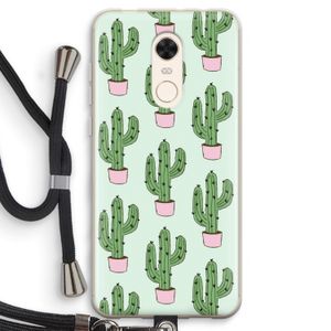 Cactus Lover: Xiaomi Redmi 5 Transparant Hoesje met koord