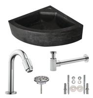 Wiesbaden One Pack Hardstenen hoekfontein 30x30x10 cm