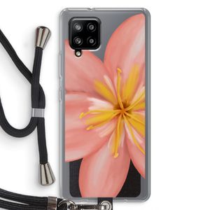 Pink Ellila Flower: Samsung Galaxy A42 5G Transparant Hoesje met koord