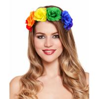 Regenboog kleuren diadeem - bloemen hoofdband - PRIDE - dames Regenboog kleuren diadeem - bloemen hoofdband - PRIDE - dames
