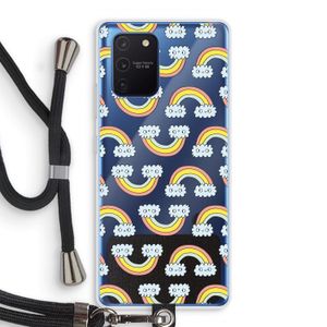 Regenboog: Samsung Galaxy Note 10 Lite Transparant Hoesje met koord