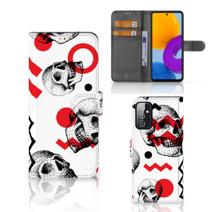 Telefoonhoesje met Naam Samsung Galaxy M52 Skull Red