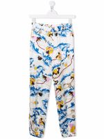 PUCCI Junior pantalon droit à imprimé graphique - Blanc