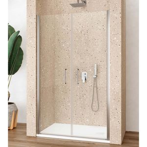 Nisdeur Lacus Giglio Evo Saloon 2 Klapdeuren 95x200 cm Helder Glas Chroom Lacus