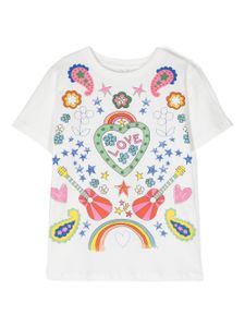 Stella McCartney Kids t-shirt en coton à imprimé graphique - Blanc