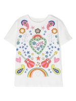 Stella McCartney Kids t-shirt en coton à imprimé graphique - Blanc