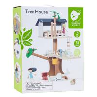 Classic World world houten poppenhuis boomhut, 31dlg.
