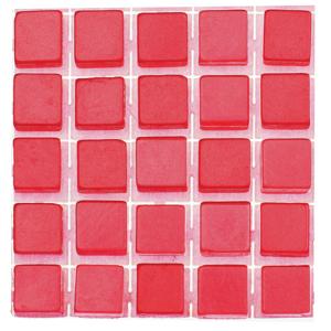 Glorex hobby mozaieken maken steentjes/tegels - 357x - rood - 0.5 x 0.5 x 0.2 cm - zelfklevend