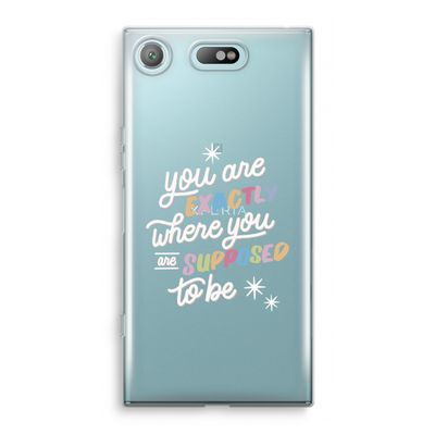Right Place: Sony Xperia XZ1 Compact Transparant Hoesje