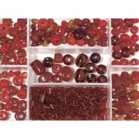 Rayher Glaskralen donkerrood - 115 gram in 7-vaks opbergbox/sorteerbox - DIY sieraden maken Rayher Glaskralen donkerrood - 115 gram in 7-vaks opbergbox/sorteerbox - DIY sieraden maken