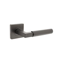Intersteel Intersteel Deurklink Bau-Stil vierkant rozet antracietgrijs - thumbnail