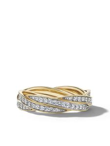 David Yurman bague Cable Twist en or 18ct sertie de diamants