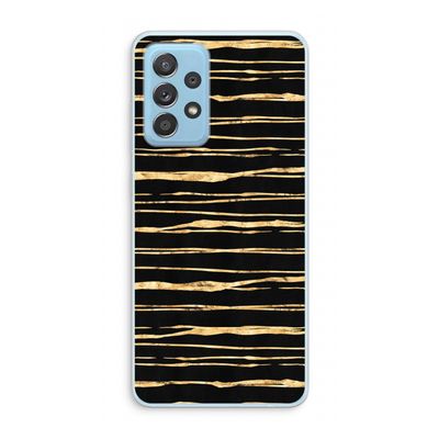Gouden strepen: Samsung Galaxy A73 Transparant Hoesje