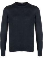 Tagliatore long-sleeve fine-knit jumper - Bleu