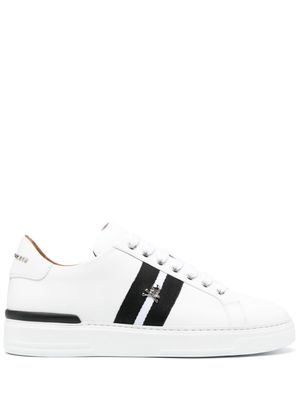 Philipp Plein baskets à plaque logo - Blanc