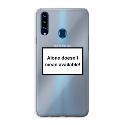 Alone: Samsung Galaxy A20s Transparant Hoesje