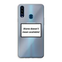 Alone: Samsung Galaxy A20s Transparant Hoesje