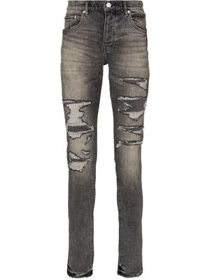 Purple Brand jean skinny à effet usé - Gris