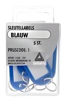 Sleutellabels blauw 5st - Deltafix