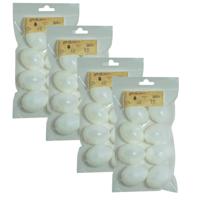Creative Company eieren - 32x stuks - wit - kunststof - 6 cm - decoraties - DIY